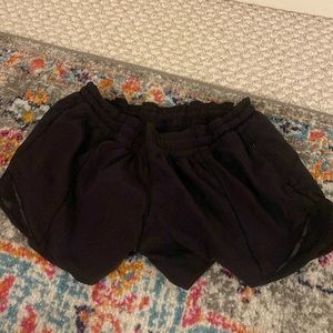 Black Lululemon Hottie Hot Shorts